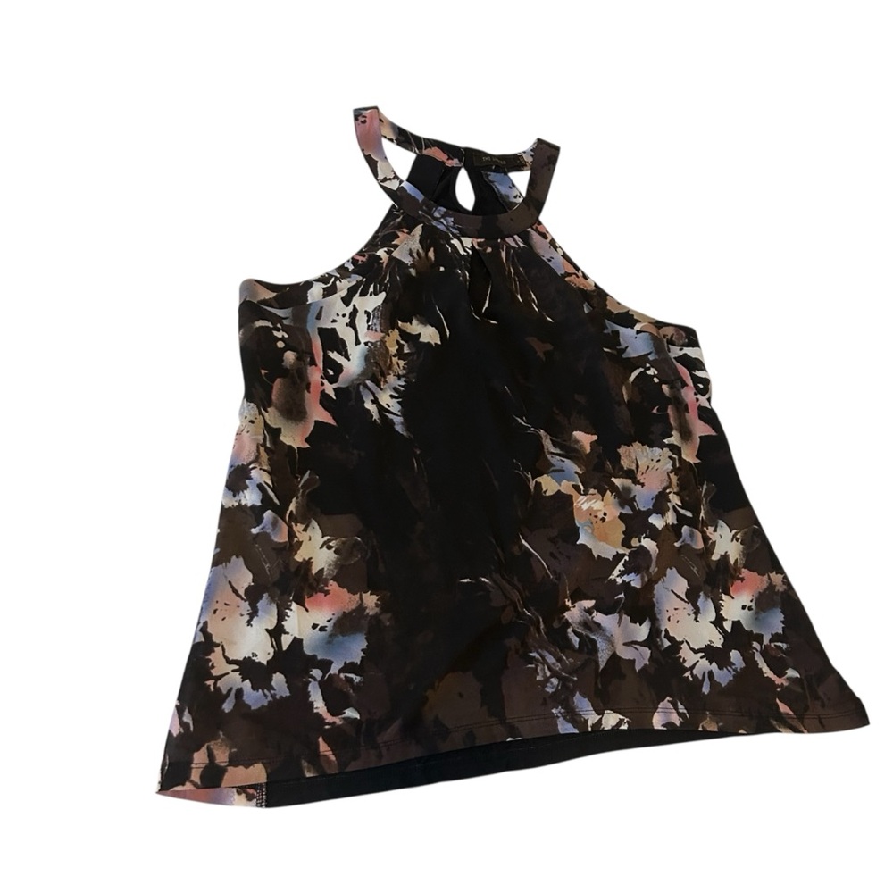 The Limited Black Floral top with Pink and Blue Flowers Flowy Size L